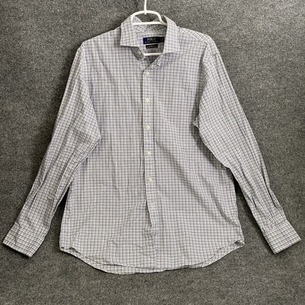 Polo Ralph Lauren Dress Shirt Mens Sz L Classic Fit Cotton Stretch Long Sleeve